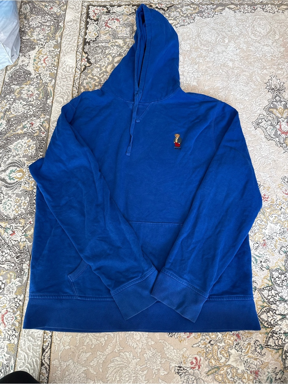 Ralph Lauren polo bear Hoodie with Embroidered Gold Trophy Logo